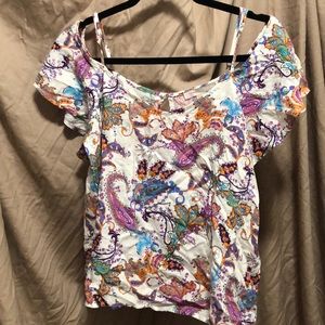 Forever 21 spaghetti off the strap shoulder shirt